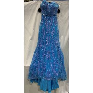 Elli Wilde Floral Maxi Dress In Blue